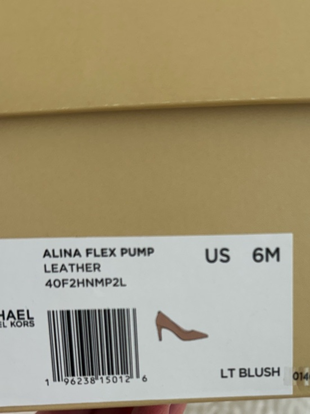 Michael Kors Light Blush Pointed-Toe Leather Pumps - Picture 2 of 7